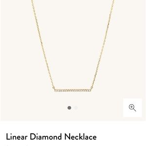 Mejuri Linear Diamond and Gold Necklace